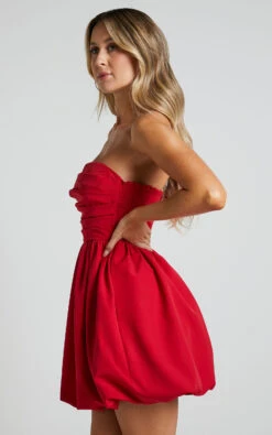 Showpo Shaima Strapless Mini Dress In Red 13 Showpo Shaima Strapless Mini Dress In Red -Showpo Women's Clothing Store Shaima Strapless Mini Dress in Red 5