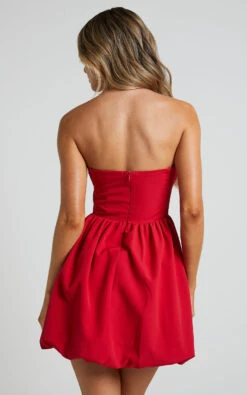 Showpo Shaima Strapless Mini Dress In Red 14 Showpo Shaima Strapless Mini Dress In Red -Showpo Women's Clothing Store Shaima Strapless Mini Dress in Red 6