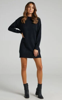 Showpo Shanisse Open Back Mini Knit Dress In Black 10 Showpo Shanisse Open Back Mini Knit Dress In Black -Showpo Women's Clothing Store Shanisse Open Back Mini Knit Dress in Black SD21050001 2