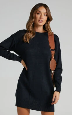 Showpo Shanisse Open Back Mini Knit Dress In Black 12 Showpo Shanisse Open Back Mini Knit Dress In Black -Showpo Women's Clothing Store Shanisse Open Back Mini Knit Dress in Black SD21050001 8