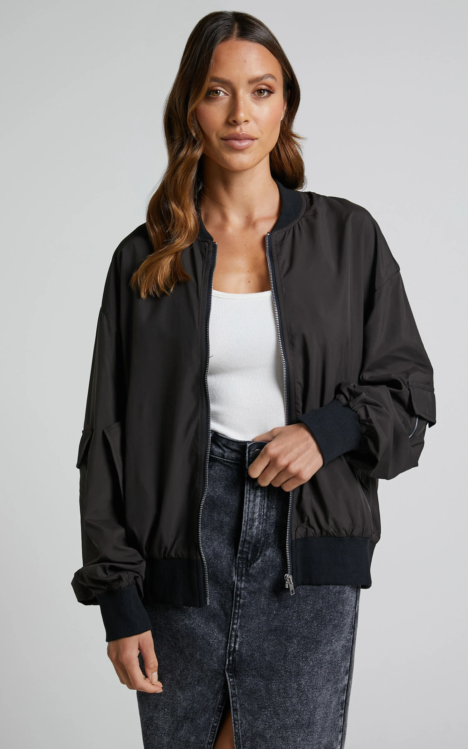 Showpo Sherlock Bomber Jacket In Black 6 Showpo Sherlock Bomber Jacket In Black - Image 6