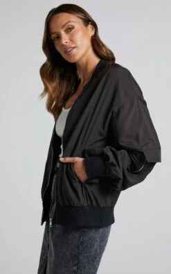 Showpo Sherlock Bomber Jacket In Black 12 Showpo Sherlock Bomber Jacket In Black -Showpo Women's Clothing Store Sherlock Bomber Jacket in Black 4