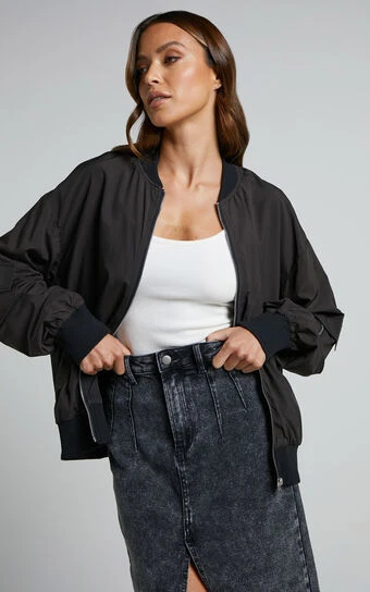 Showpo Sherlock Bomber Jacket In Black 1 Showpo Sherlock Bomber Jacket In Black