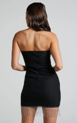 Showpo Shikita Mini Dress - Strapless Diamante Fringe Dress In Black 16 Showpo Shikita Mini Dress - Strapless Diamante Fringe Dress In Black -Showpo Women's Clothing Store Shikita Mini Dress Strapless Diamante Fringe Dress in Black 5