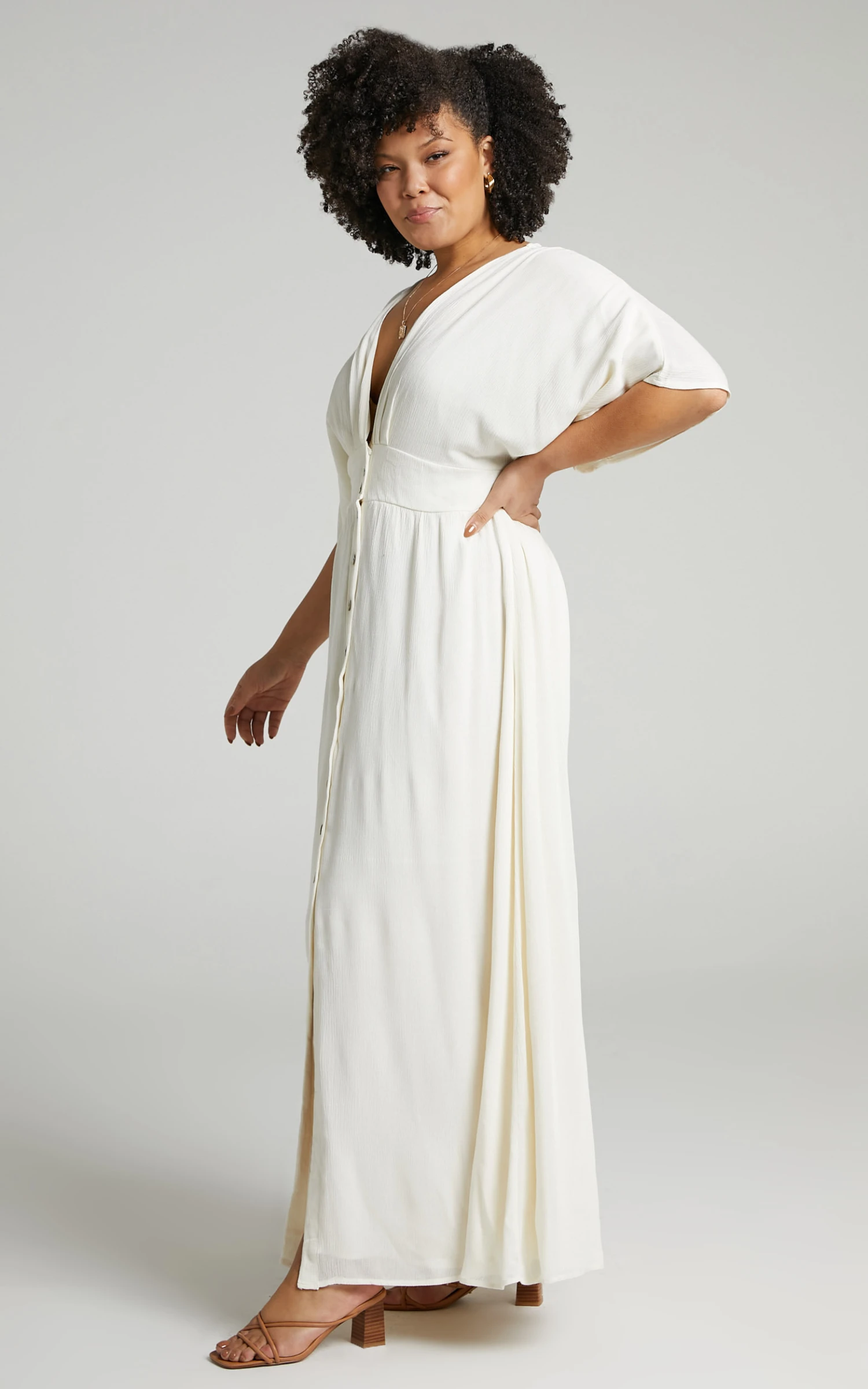 Showpo Sitting Pretty Dress In Natural 5 Showpo Sitting Pretty Dress In Natural - Image 5