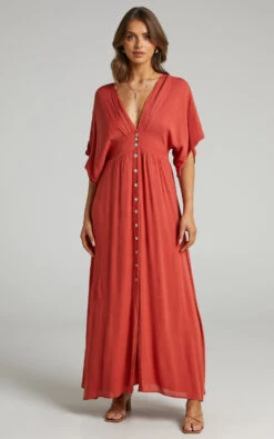 Showpo Sitting Pretty Dress In Rust -Showpo Women's Clothing Store Sitting Pretty Dress in Rust 2528S007710082529 1