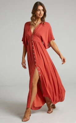 Showpo Sitting Pretty Dress In Rust -Showpo Women's Clothing Store Sitting Pretty Dress in Rust 2528S007710082529 6