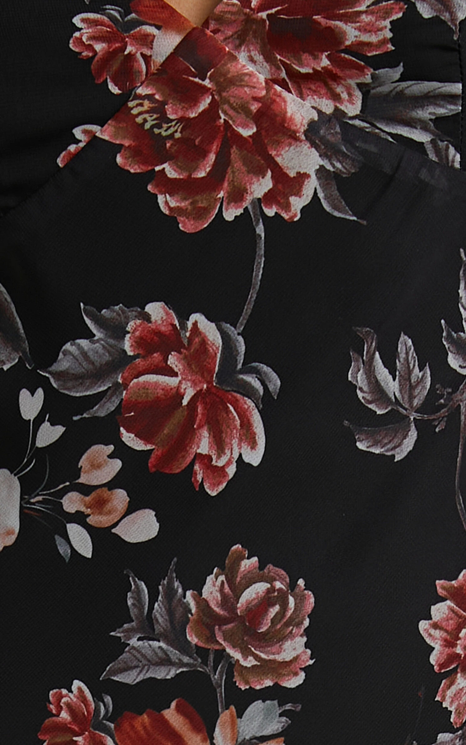 Showpo Stanley V Neck Slip Maxi Dress In Noir Floral 9 Showpo Stanley V Neck Slip Maxi Dress In Noir Floral - Image 9