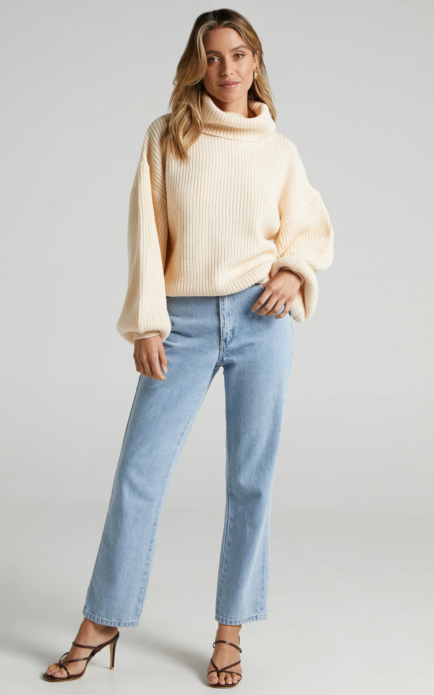 Showpo Steam Ahead Knit Jumper In Cream 7 Showpo Steam Ahead Knit Jumper In Cream - Image 7