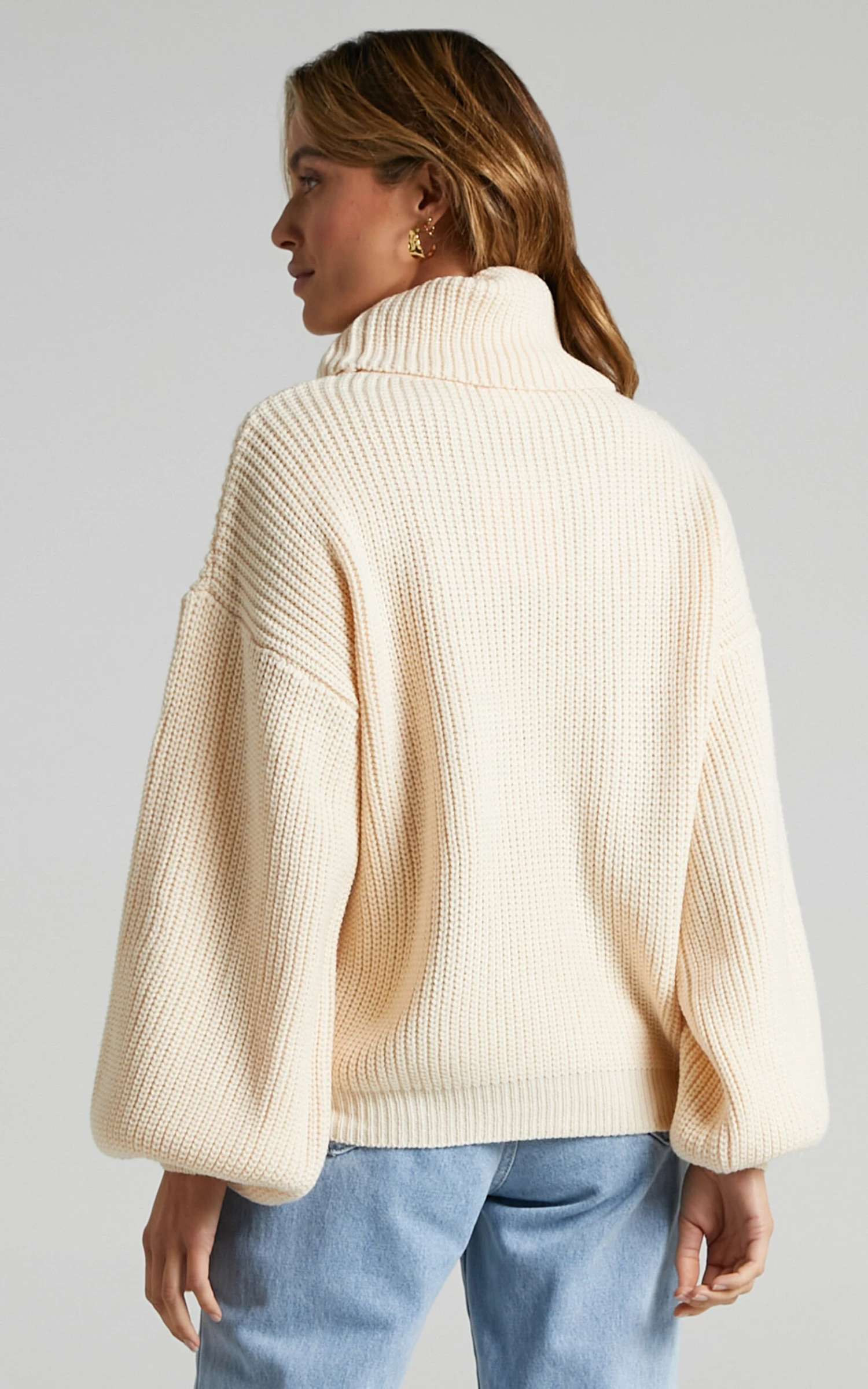 Showpo Steam Ahead Knit Jumper In Cream 9 Showpo Steam Ahead Knit Jumper In Cream - Image 9
