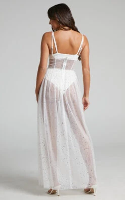 Showpo Stunning View Bodice Maxi Dress In White Mesh -Showpo Women's Clothing Store Stunning View Bodice Maxi Dress in White Mesh 2528S006024012529 3
