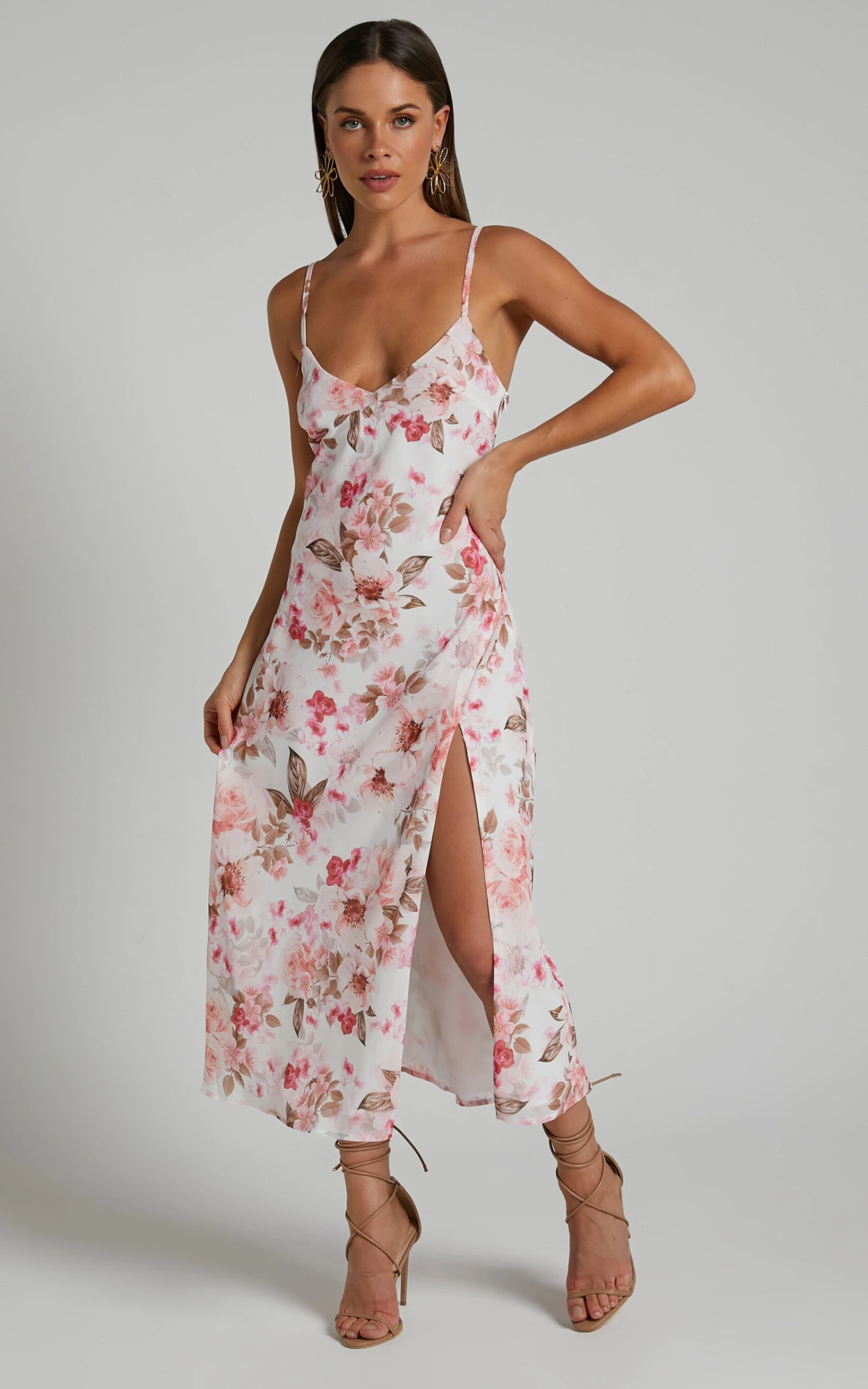 Showpo Suanie Slip Midi Dress In Bouquet Floral 3 Showpo Suanie Slip Midi Dress In Bouquet Floral - Image 3