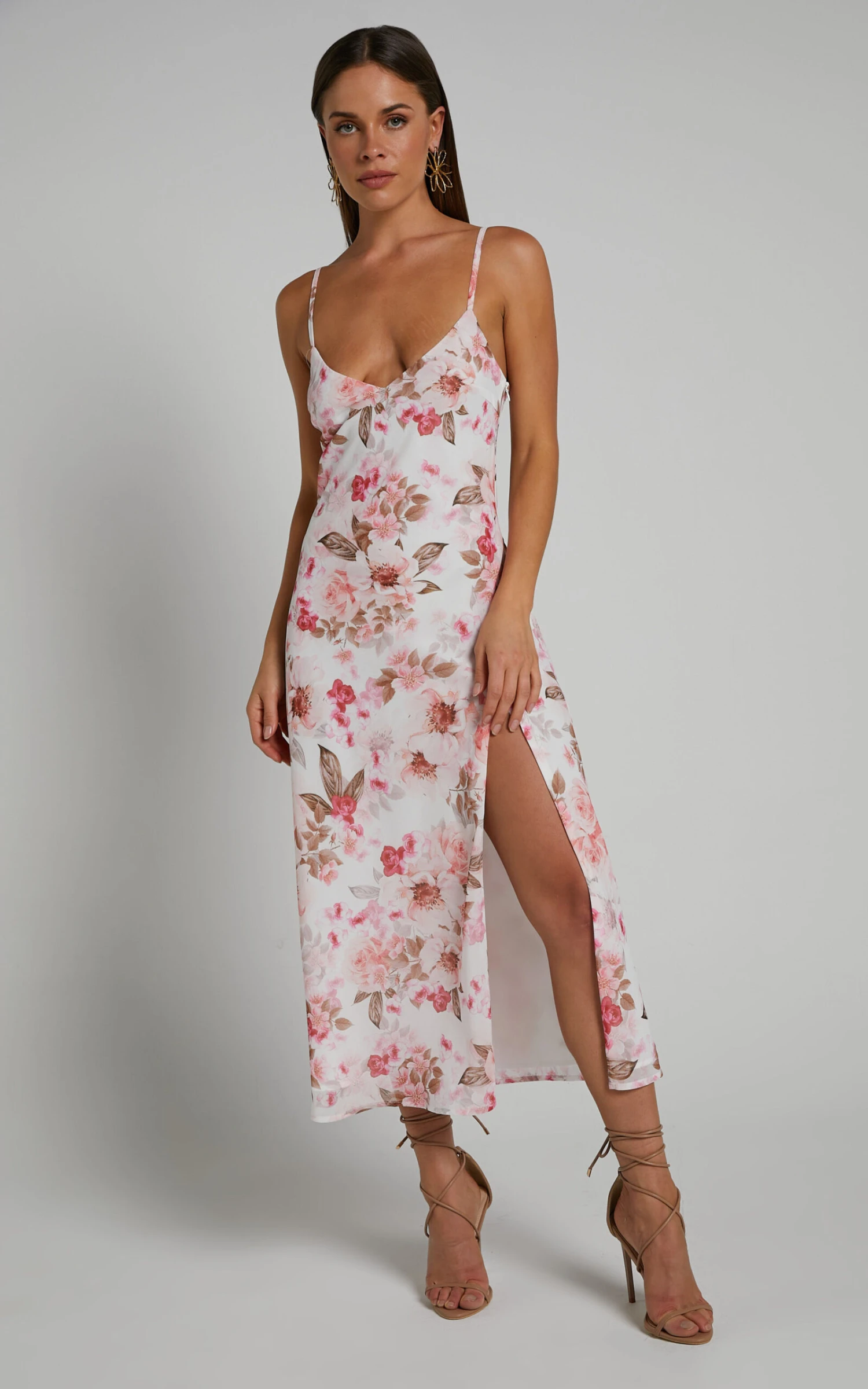 Showpo Suanie Slip Midi Dress In Bouquet Floral 2 Showpo Suanie Slip Midi Dress In Bouquet Floral - Image 2