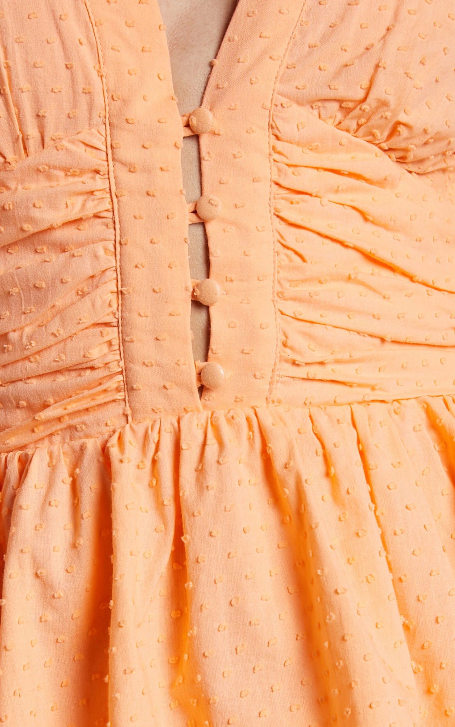 Showpo Suki Mini Dress - Plunge Neck Balloon Sleeve Tiered Ruffle Dress In Sherbet 8 Showpo Suki Mini Dress - Plunge Neck Balloon Sleeve Tiered Ruffle Dress In Sherbet - Image 8