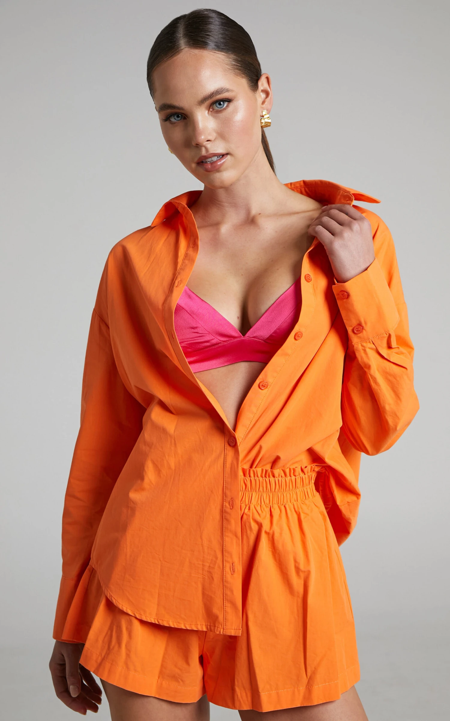 Showpo Terah Shirt In Orange 2 Showpo Terah Shirt In Orange - Image 2