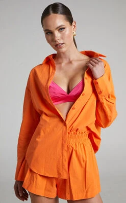 Showpo Terah Shirt In Orange