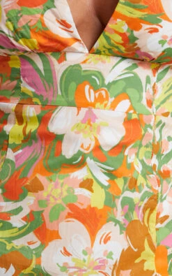 Showpo Taurina Short Sleeve Panelled Plunge Mini Dress In Candid Floral 11 Showpo Taurina Short Sleeve Panelled Plunge Mini Dress In Candid Floral -Showpo Women's Clothing Store Taurina Panelled Mini Dress with Long Sleeves in Candid Floral 2528SD22030192012529 6