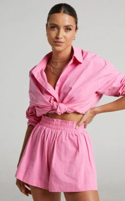 Showpo Terah High Waisted Short In Pink