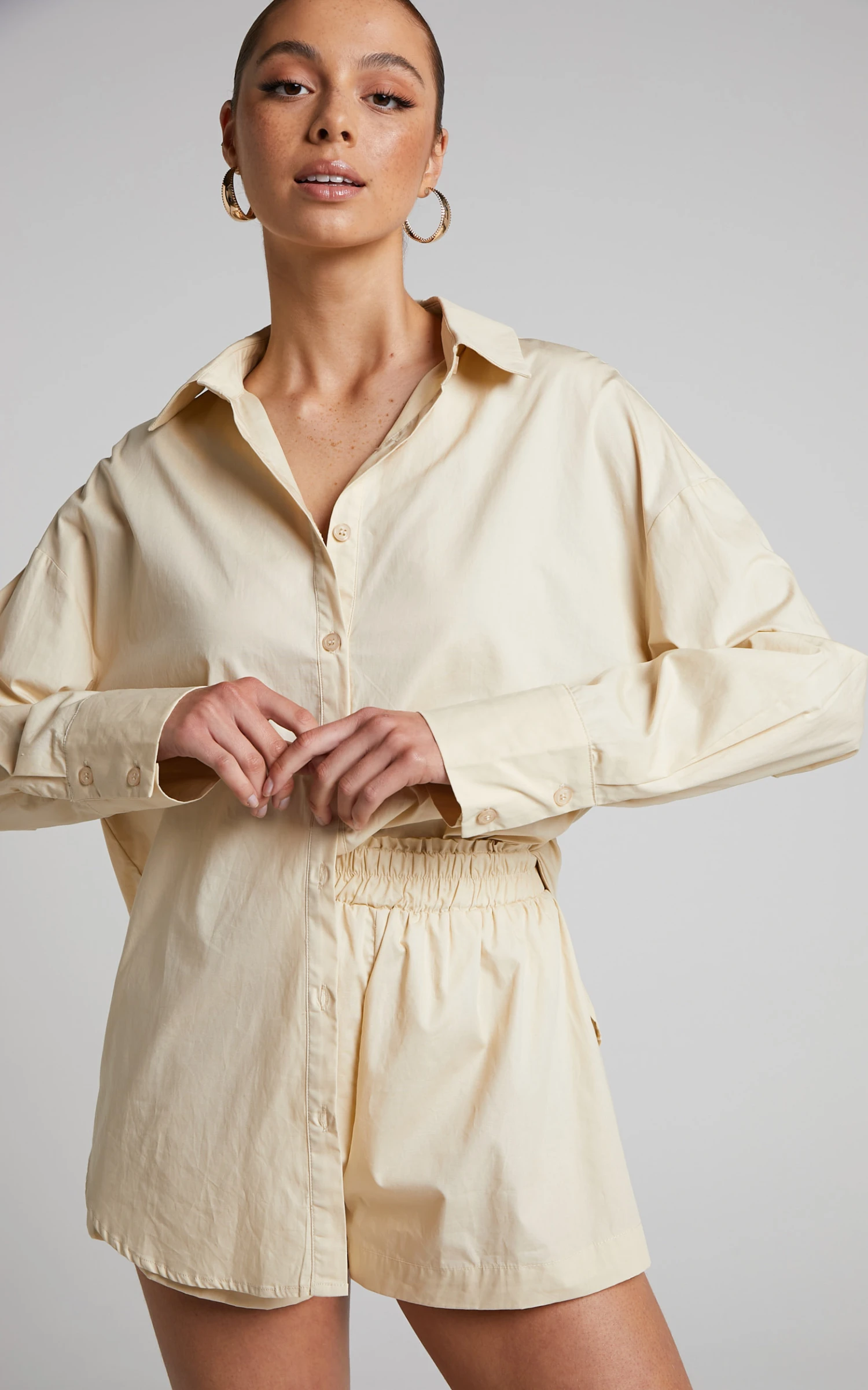 Showpo Terah Shirt In Sand 6 Showpo Terah Shirt In Sand - Image 6