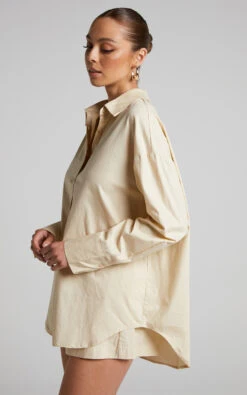 Showpo Terah Shirt In Sand 13 Showpo Terah Shirt In Sand -Showpo Women's Clothing Store Terah Shirt in Sand 2528ST21040010102529 5