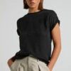Showpo Tinaya Raglan Shell Top In Black
