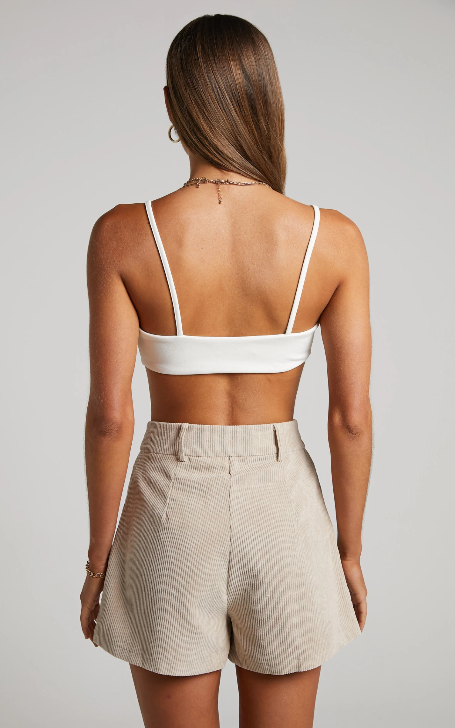 Showpo Tovil High Waisted Corduroy Shorts In Sand - Image 6