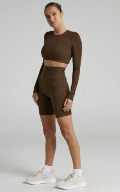 Showpo Tozeur Ribbed High Waist Bike Shorts In Chocolate 9 Showpo Tozeur Ribbed High Waist Bike Shorts In Chocolate -Showpo Women's Clothing Store Tozeur Ribbed Bike Shorts in Chocolate 2528SB22010017022529 2