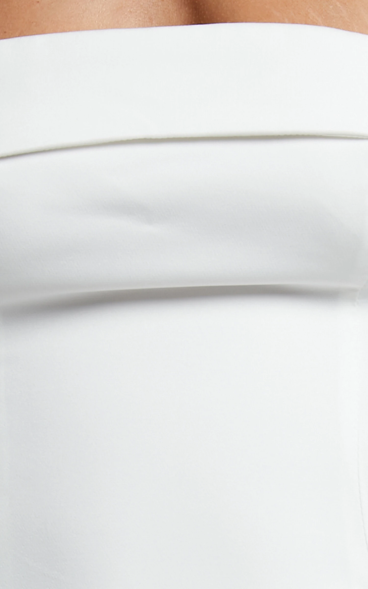 Showpo Tricia Mini Dress - Strapless Foldover Neckline Dress In White 8 Showpo Tricia Mini Dress - Strapless Foldover Neckline Dress In White - Image 8