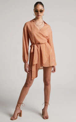 Showpo Tyrena Wrap Mini Dress In Santa Cruz 12 Showpo Tyrena Wrap Mini Dress In Santa Cruz -Showpo Women's Clothing Store Tyrena Wrap Mini Dress in Santa Cruz 2