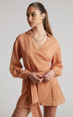 Showpo Tyrena Wrap Mini Dress In Santa Cruz 14 Showpo Tyrena Wrap Mini Dress In Santa Cruz -Showpo Women's Clothing Store Tyrena Wrap Mini Dress in Santa Cruz 4