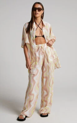 Showpo Vaira Pants - Mid Waisted Elastic Waist Relaxed Pants In Green Wave 9 Showpo Vaira Pants - Mid Waisted Elastic Waist Relaxed Pants In Green Wave -Showpo Women's Clothing Store Vaira Elastic Waist Relaxed Pants in Green Wave 2528SB22090011012529