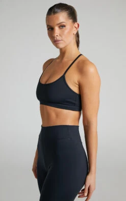 Showpo Vienna Strappy Sports Bra In Black -Showpo Women's Clothing Store Vienna Strappy Sports Bra in Black 2528ST22040039012529 2