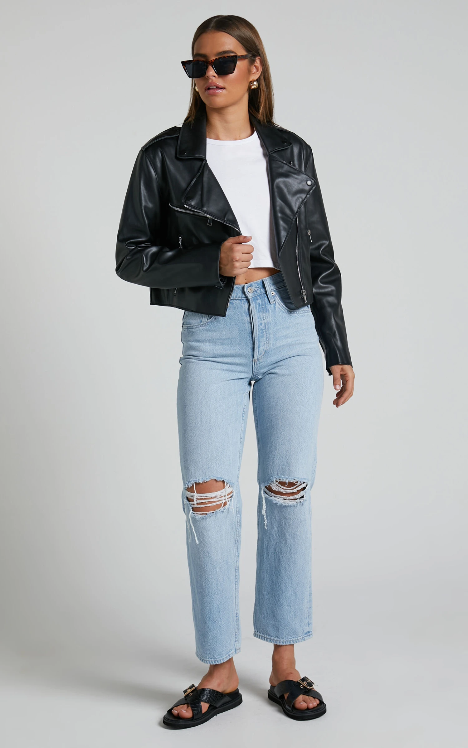 Showpo Wrenley Biker Jacket In Black 5 Showpo Wrenley Biker Jacket In Black - Image 5
