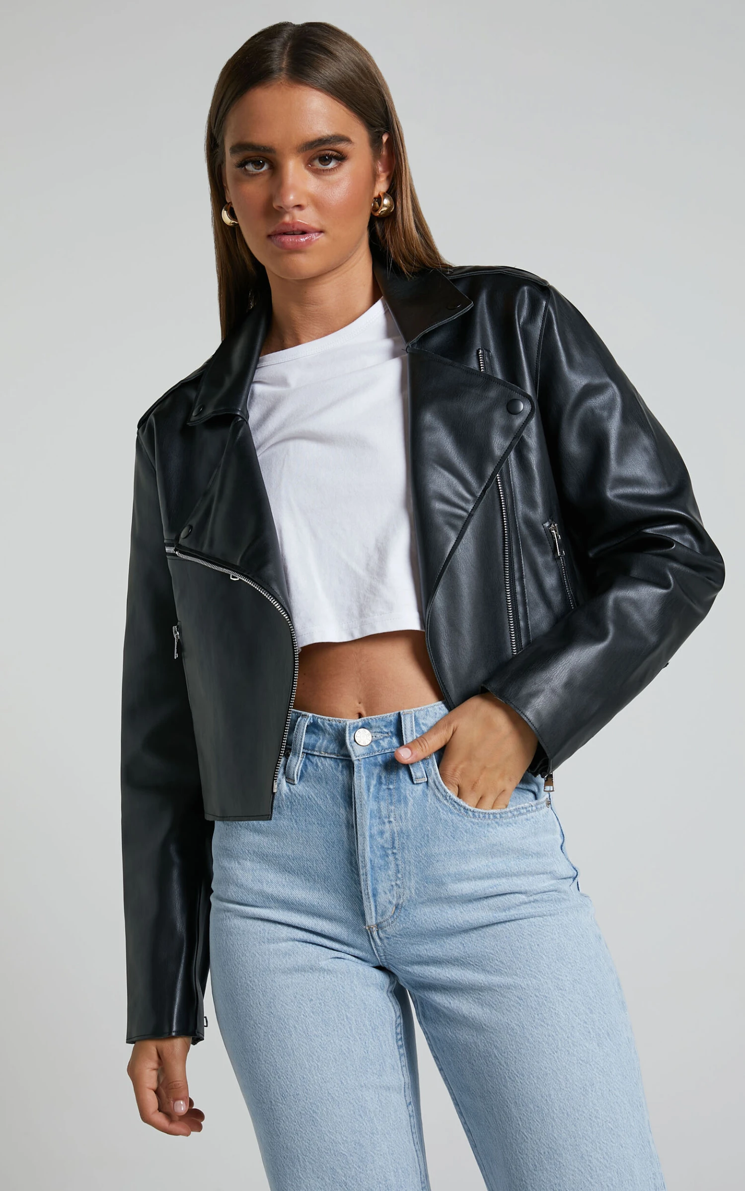 Showpo Wrenley Biker Jacket In Black 4 Showpo Wrenley Biker Jacket In Black - Image 4