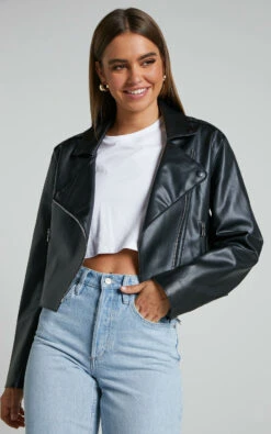 Showpo Wrenley Biker Jacket In Black 14 Showpo Wrenley Biker Jacket In Black -Showpo Women's Clothing Store Wrenley Biker Jacket in Black 7