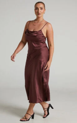 Showpo Yasari Cowl Neck Midi Dress In Chocolate 12 Showpo Yasari Cowl Neck Midi Dress In Chocolate -Showpo Women's Clothing Store Yasari Cowl Neck Midi Dress in Chocolate 2528SD22010124032529 4