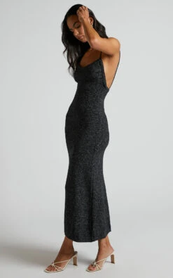 Showpo Yurika Knit Open Back Midi Dress In Black Marle 14 Showpo Yurika Knit Open Back Midi Dress In Black Marle -Showpo Women's Clothing Store Yurika Knit Open Back Midi Dress in Black Marle 38