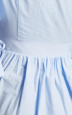 Showpo Zandra Puff Sleeve Poplin Mini Dress In Icy Blue -Showpo Women's Clothing Store Zandra Puff Sleeve Poplin Mini Dress in Icy Blue 9