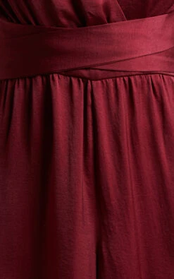 Showpo Zarina Plunge Neck Twist Back Jumpsuit In Maroon 13 Showpo Zarina Plunge Neck Twist Back Jumpsuit In Maroon -Showpo Women's Clothing Store Zarina Plunge Neck Twist Back Jumpsuit in Maroon 6
