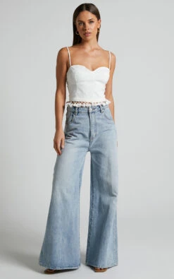 Showpo Zehanie Bustier Tassel Trim Top In White -Showpo Women's Clothing Store Zehanie Bustier Tassel Trim Top in White 2