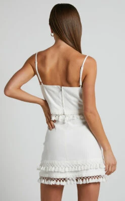Showpo Zehanie Tassel Trim A-line Mini Skirt In White 14 Showpo Zehanie Tassel Trim A-line Mini Skirt In White -Showpo Women's Clothing Store Zehanie Tassel Trim A line Mini Skirt in White 10