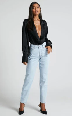 Showpo Zephyr Plunge Neck Cowl Bodysuit In Black 10 Showpo Zephyr Plunge Neck Cowl Bodysuit In Black -Showpo Women's Clothing Store Zephyr Plunge Neck Cowl Bodysuit in Black 7