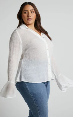 Showpo Zilvia Top - Button Through Textured Long Sleeve Top In White 15 Showpo Zilvia Top - Button Through Textured Long Sleeve Top In White -Showpo Women's Clothing Store Zilvia Top Button Through Textured Long Sleeve Top in White 5 1678171016294
