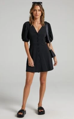 Showpo Rochelle Dress In Black 13 Showpo Rochelle Dress In Black -Showpo Women's Clothing Store black sd20010014 1