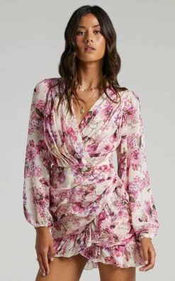 Showpo Can I Be Your Honey Dress In Pink Floral