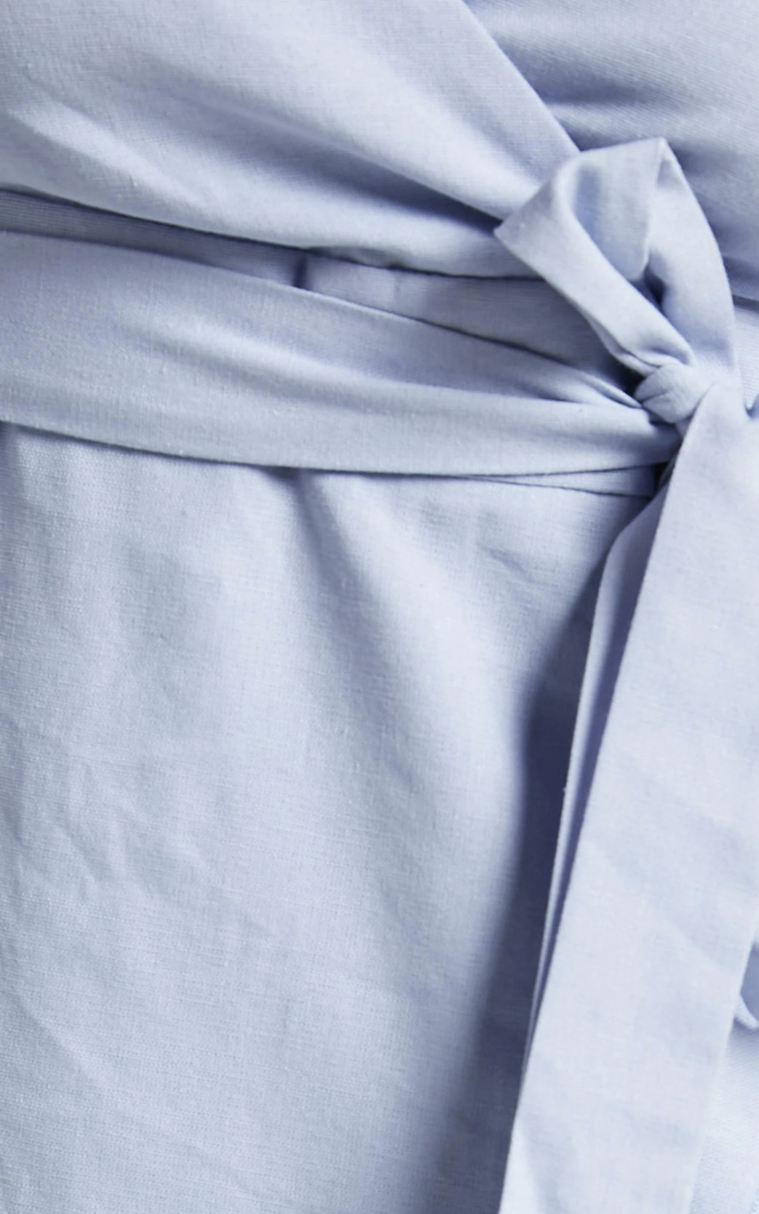 Showpo Cant Move On Off Shoulder Mini Dress In Powder Blue Linen Look 8 Showpo Cant Move On Off Shoulder Mini Dress In Powder Blue Linen Look - Image 8