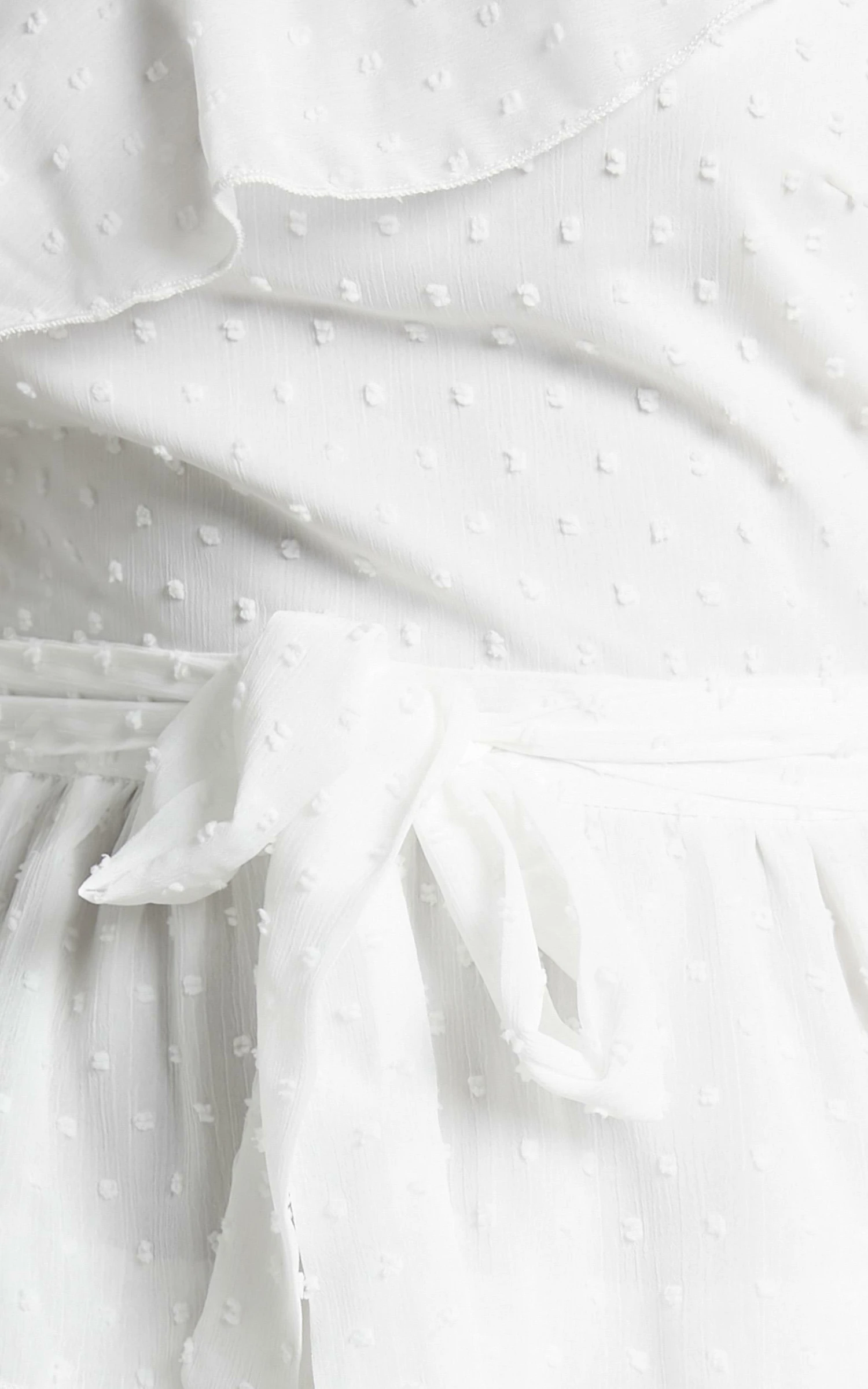 Showpo Darling I Am A Daydream One Shoulder Ruffle Mini Dress In White 6 Showpo Darling I Am A Daydream One Shoulder Ruffle Mini Dress In White - Image 6