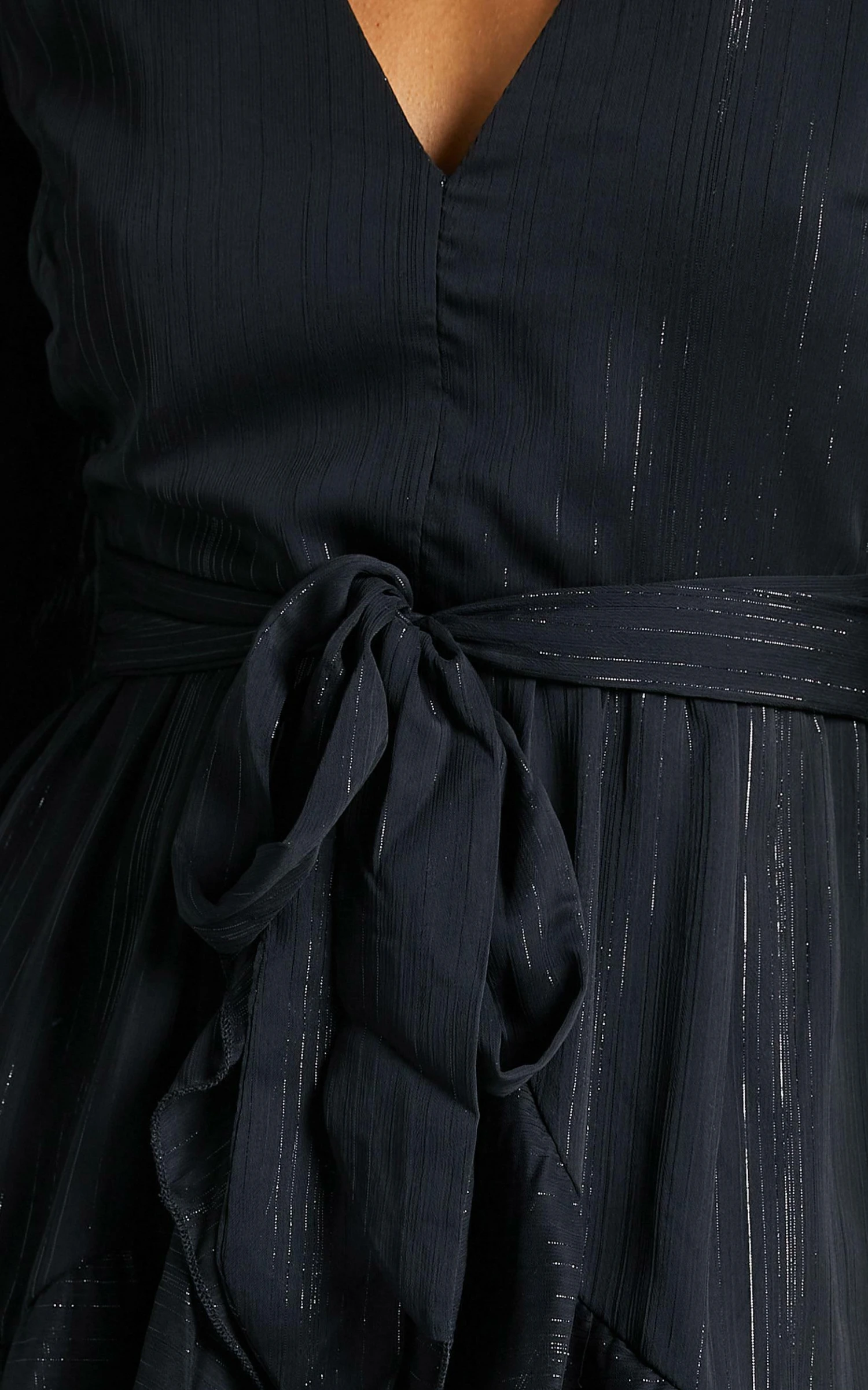 Showpo Eyes That Know Me Long Sleeve Ruffle Mini Dress In Black 6 Showpo Eyes That Know Me Long Sleeve Ruffle Mini Dress In Black - Image 6