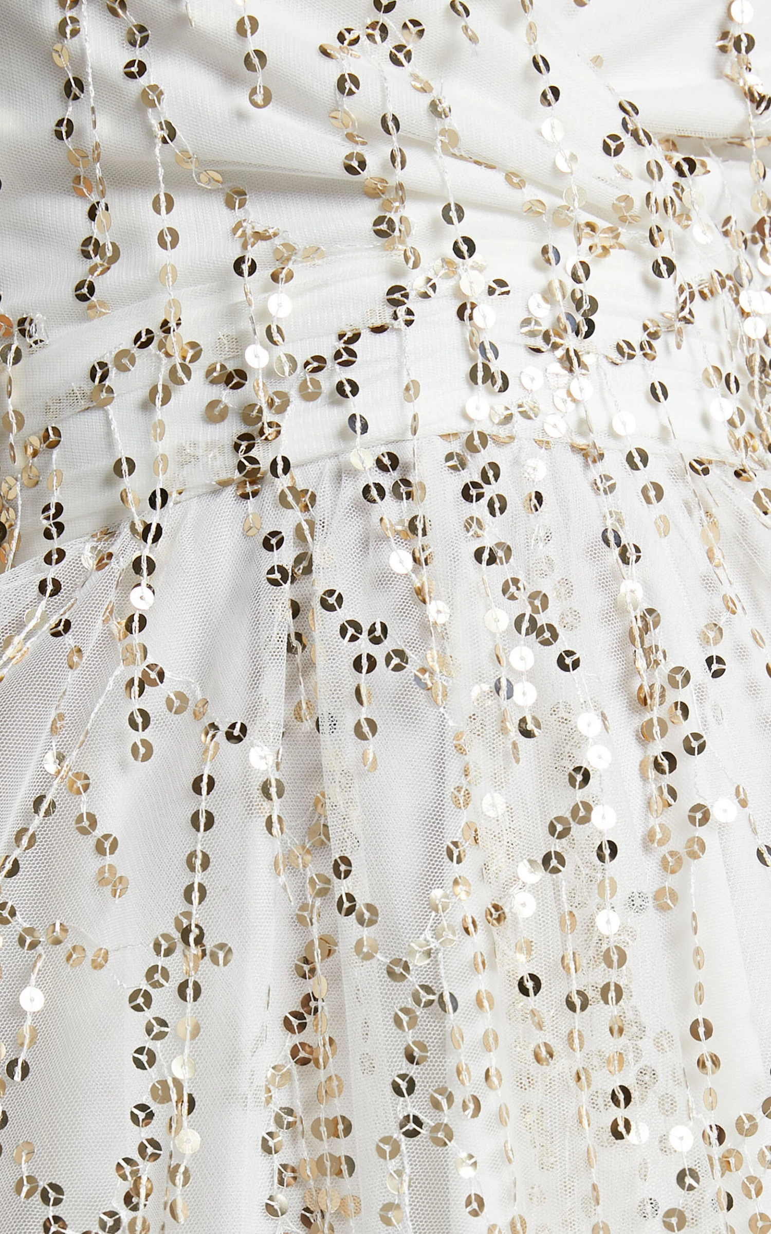 Showpo Greiz Halter Neck Sequin Tulle Mini Dress In Cream 9 Showpo Greiz Halter Neck Sequin Tulle Mini Dress In Cream - Image 9