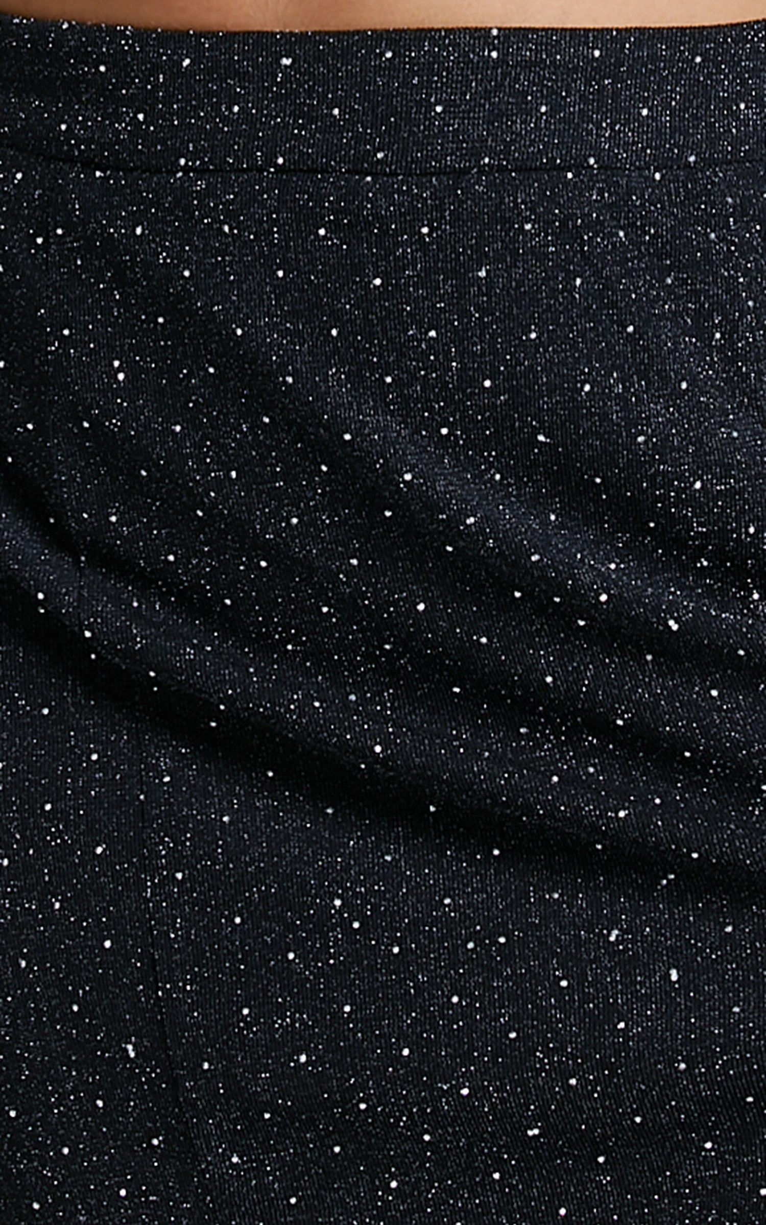 Showpo Khaimy Glitter Mesh LONG SLEEVE CROP TOP AND MINI SKIRT TWO PIECE SET In Black 9 Showpo Khaimy Glitter Mesh LONG SLEEVE CROP TOP AND MINI SKIRT TWO PIECE SET In Black - Image 9